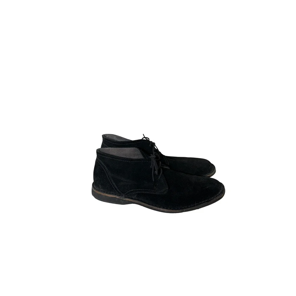 JOHN VARVATOS STAR USA Black Suede Chukka Desert Boots Size 10M Lace Up F2241B3B